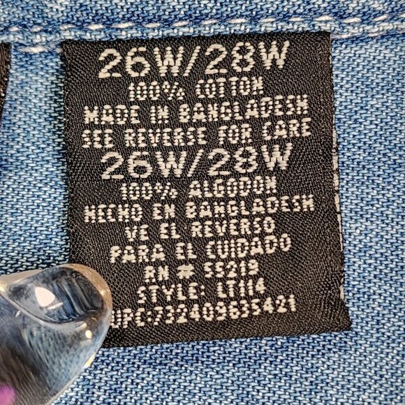 Mickey Unlimited Womens Disney Denim Shirt, Size 26W/28W - Picture 6 of 10